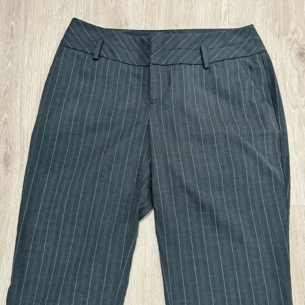mossimo grey pinstripe straight leg trouser office dress work pants bottom - Picture 2 of 9